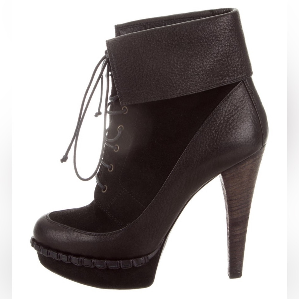Yves Saint Laurent Platform lace-up ankle boots